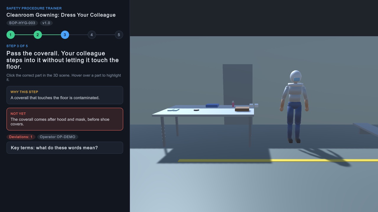 Safety Procedure Trainer screenshot